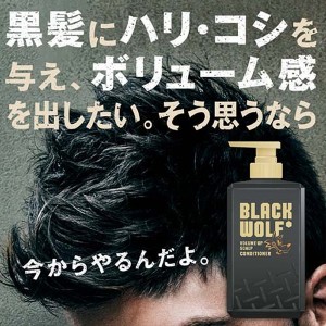 ＊在庫限り！大特価＊【大正製薬】 [ブラックウルフ] ボリュームアップ スカルプ コンディショナー ポンプタイプ (380mL)[男性向け][返品・交換不可]