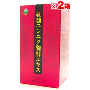 【送料無料／代引き無料】ワクナガ 紅麹ニンニク醗酵エキス 120カプセル 2個セット[湧永製薬][健康食品](レオピン 120粒)