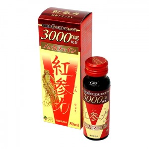 高麗貿易ジャパン 紅参力 紅参ドリンクＶ 50ml x1本(ノンカフェイン こうじんりょく 紅参エキス3000mg配合 韓国産6年紅参エキス)[健康食品]