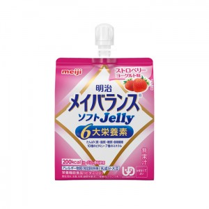 [明治]メイバランス ソフトJelly ストロベリーヨーグルト味 125ml(栄養調整食品 エネルギーゼリー 200kcal 栄養補給)