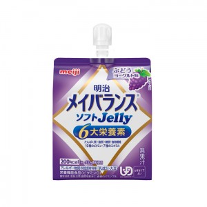 [明治]メイバランス ソフトJelly ぶどうヨーグルト味 125ml(栄養調整食品 エネルギーゼリー 200kcal 栄養補給)