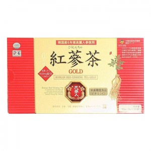 高麗貿易ジャパン 紅参茶 ゴールド 3g x30包 x1箱(こうじんりょく こうじんちゃ 高麗人参 韓国産6年根紅参エキス450mg配合)[栄養機能食品]