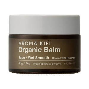 AROMA KIFI アロマキフィ オーガニックバーム ウェットスムース シトラスアロマの香り 40g(濡れ髪 まとまり ヘアケア フェイス クリーム 整髪料 化粧用油 リップバーム 香水)