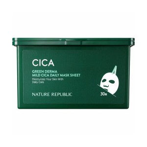 [GREENDERMA] グリーンダーマ CICA デイリーシートマスク 30枚入り(パック・韓国コスメ)(naturerepublic)