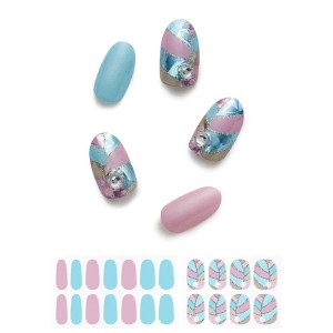 【ゆうパケット配送対象】GLAMBUX グラムバックス パーツコートジェルネイル Pastel Leaf パステルリーフ（23NA05) 1セット(ネイルアート専用 ネイルシール UV硬化)(ポスト投函 追跡ありメール便)