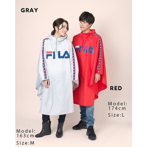 FILA(フィラ) ユニセックス レインポンチョ 合羽 雨具 フード 撥水加工 06003124