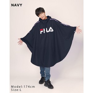 FILA(フィラ) ユニセックス レインポンチョ 合羽 雨具 フード 撥水加工 06003124