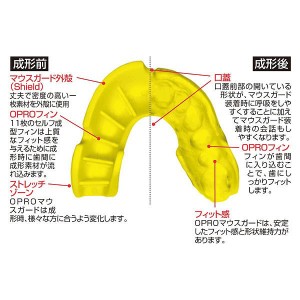 Mueller(ミューラー) OPROシールドシルバー レッド&イエロー マウスピース サポーター メンテナンス マウスピース マウスガード 1905002