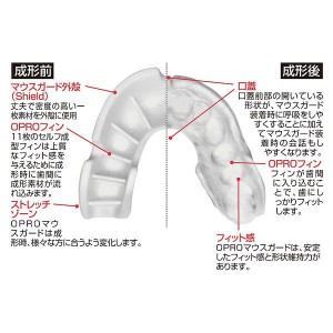 Mueller(ミューラー) OPROシールド ベースボール シルバー ホワイト&クリア サポーター メンテナンス マウスピース マウスガード 1908001