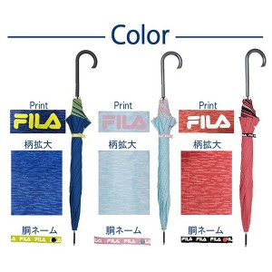 FILA(フィラ) レディース 杢調柄長傘 60cm 雨具 傘 折れにくい 通勤 通学 耐風性 10002809