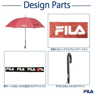 FILA(フィラ) レディース 杢調柄長傘 60cm 雨具 傘 折れにくい 通勤 通学 耐風性 10002809