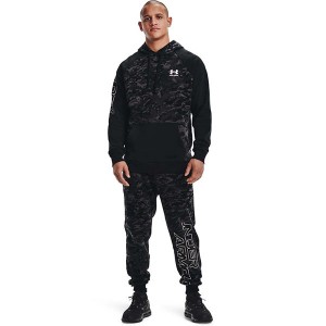 ＊在庫限り＊【送料無料】UNDER ARMOUR アンダーアーマー メンズ パーカー 長袖 ルーズフィット UA FLC CAMO SCRIPT HD 1366308[返品・交換不可]