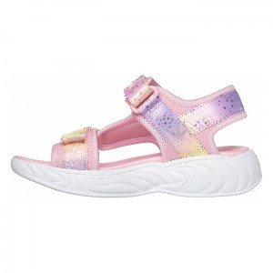 【送料無料】SKECHERS スケッチャーズ ガールズ サンダル Unicorn Dreams-Majestic Bliss カジュアル シューズ ライトアップ キラキラ 光る ユニコーン キッズ 軽量 ライトアップサンダル 302682L