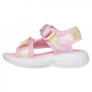 【送料無料】SKECHERS スケッチャーズ ガールズ サンダル Unicorn Dreams-Majestic Bliss カジュアル シューズ ライトアップ キラキラ 光る ユニコーン キッズ 軽量 ライトアップサンダル 302682N