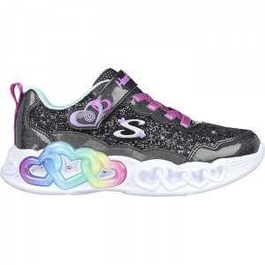 【送料無料】Skechers スケッチャーズ ガールズ スニーカー インフィニット ハート ライツ - フレッシュ ラブ キッズ 女の子 ライト 光る 303752L