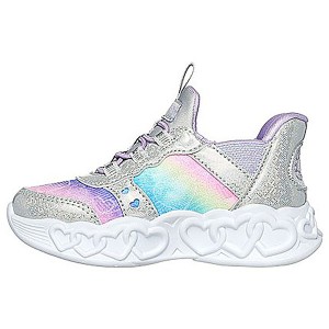 【送料無料】Skechers スケッチャーズ キッズ スリップインズ インフィニット ハート ライツ シルバーINITE HEART LIGHTS- 303755N