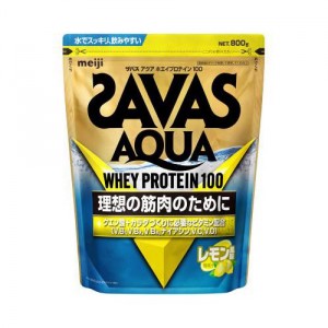 ザバス(SAVAS)アクア ホエイプロテイン100 レモン風味 800g プロテイン トレーニング ボディーケア サプリメント 2631721