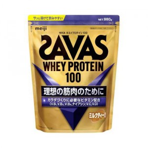 ザバス(SAVAS)ホエイプロテイン100 ミルクティー風味 980g プロテイン トレーニング ボディーケア サプリメント 2631787