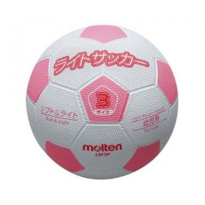 モルテン（Molten） 軽量ゴムサッカーボール3号球 ライトサッカー ホワイト×ピンク