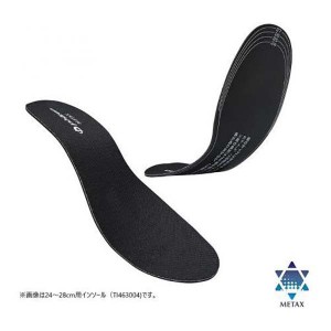 ファイテン PHITEN ユニセックス シューズ インソール フラットタイプ メタックス ブラック 24.0-28.0cm 中敷き 低反発素材 TI463004