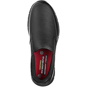 【送料無料】Skechers スケッチャーズ メンズ 防滑 ワークリラックスドフィット ナンパ - グロトン SR ブラック NAMPA- GROTON 77157