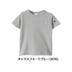 チャンピオン champion 春夏 キッズ 半袖 Tシャツ バインダーネック ワンポイントロゴ コットン100% 綿 CKT301