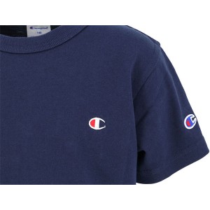 チャンピオン champion 春夏 キッズ 半袖 Tシャツ バインダーネック ワンポイントロゴ コットン100% 綿 CKT301