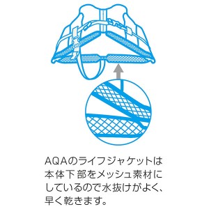 AQA エーキューエー ベビー用 ライフジャケットインファントDX2 マリンスポーツ 川遊び フローティングベスト KA9027