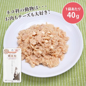 【ゆうパケット配送対象】猫日和レトルト チキンとチーズ 40g(猫用 キャットフード 国産 トッピング 手作りごはん)(ポスト投函 追跡ありメール便)