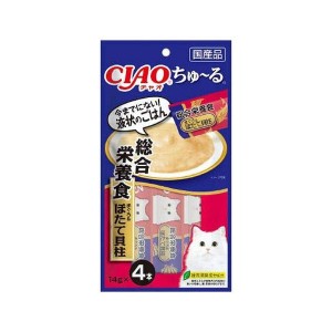 CIAO(チャオ) ちゅ～る 総合栄養食マグロ&ホタテ貝柱 14g*4本