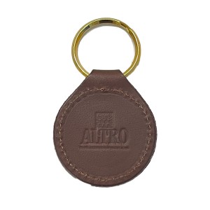 【ゆうパケット配送!送料無料】【在庫限り!大特価】ALTRO レザーキーホルダー ルアー1 ベージュ×ブラウン ぽっきり価格【返品・交換不可】(丸型 革 タグ 釣り フライフィッシング 毛針 魚 ギフト)