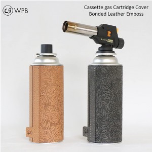 【ゆうパケット配送対象】WPB カセットガス缶用カバー ボンデッドレザーエンボス [CB-EM](アウトドア キャンプ 室内インテリア お洒落カバー キャンパー)(ポスト投函 追跡ありメール便)